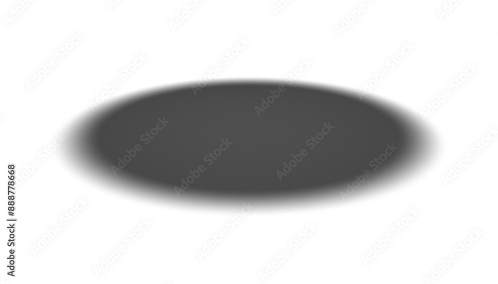 Wall mural realistic round oval shadow with soft edges. gray round and oval shadow isolated on transparent back