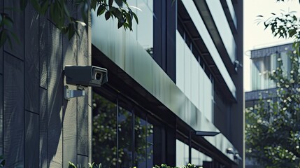 Naklejka premium Modern urban surveillance systems Residential access control