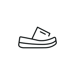 Slip-on sandal icon. Simple slip-on sandal icon for social media, app, and web design. Vector illustration