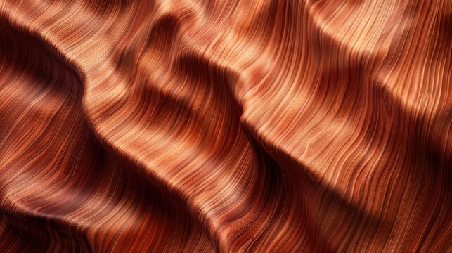 Bubinga pommele veneer with undulating grain patterns and warm terracotta tones