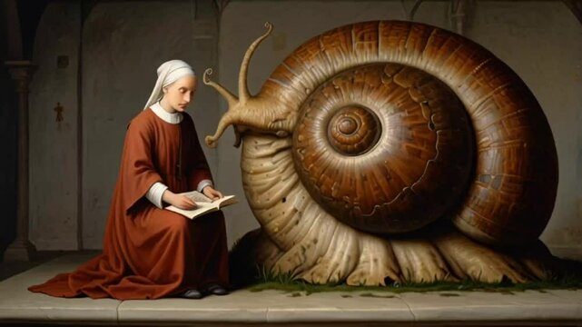 snail on the table