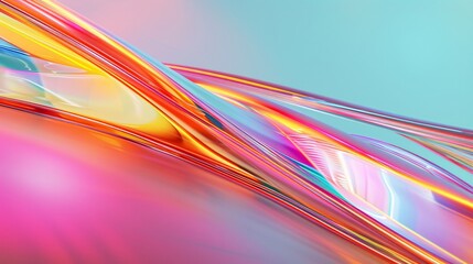 Abstract Colorful Lines on a Pink and Turquoise Background