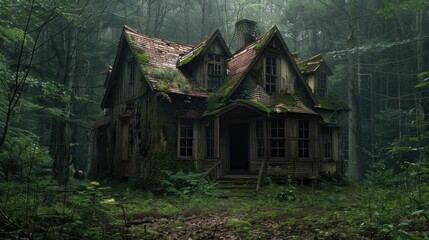 Old Abandoned House in the Woods