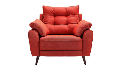 Fototapeta premium PNG Image of red sofa 