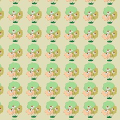 The pattern image for poster and background is a hand-painted minimalist style.