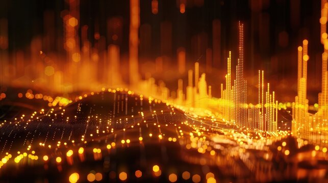 Insights into currency market background of success profit concept golden exchange economy trade wealth diagram in gold graph stock money investment finance business for growth.