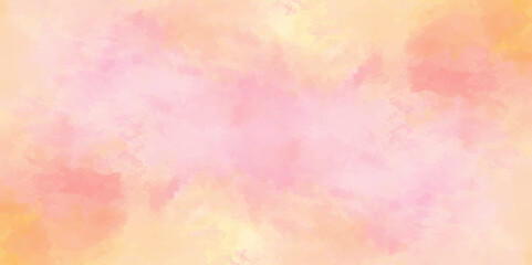 Abstract watercolor background .watercolor background with pink and yellow color. Fantasy light red, pink shades watercolor background. subtle watercolor pink yellow gradient illustration.	