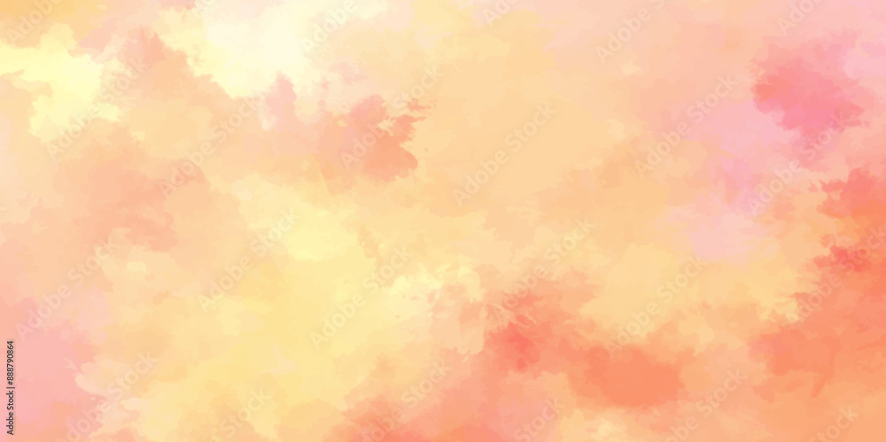 Wall mural Abstract watercolor background .watercolor background with pink and yellow color. Fantasy light red, pink shades watercolor background. subtle watercolor pink yellow gradient illustration.	