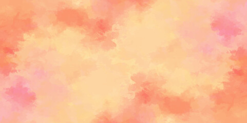 Abstract watercolor background .watercolor background with pink and yellow color. Fantasy light red, pink shades watercolor background. subtle watercolor pink yellow gradient illustration.	