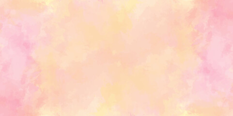 Abstract watercolor background .watercolor background with pink and yellow color. Fantasy light red, pink shades watercolor background. subtle watercolor pink yellow gradient illustration.	