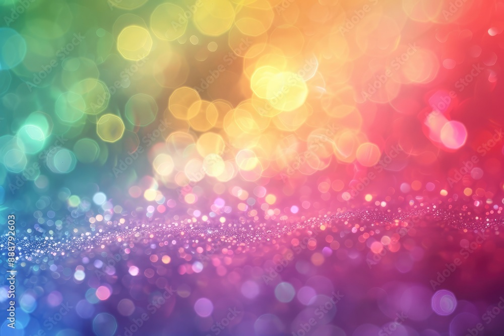Aufkleber vibrant bokeh background with sparkles, ideal for creating a festive and enchanting atmosphere, a vi