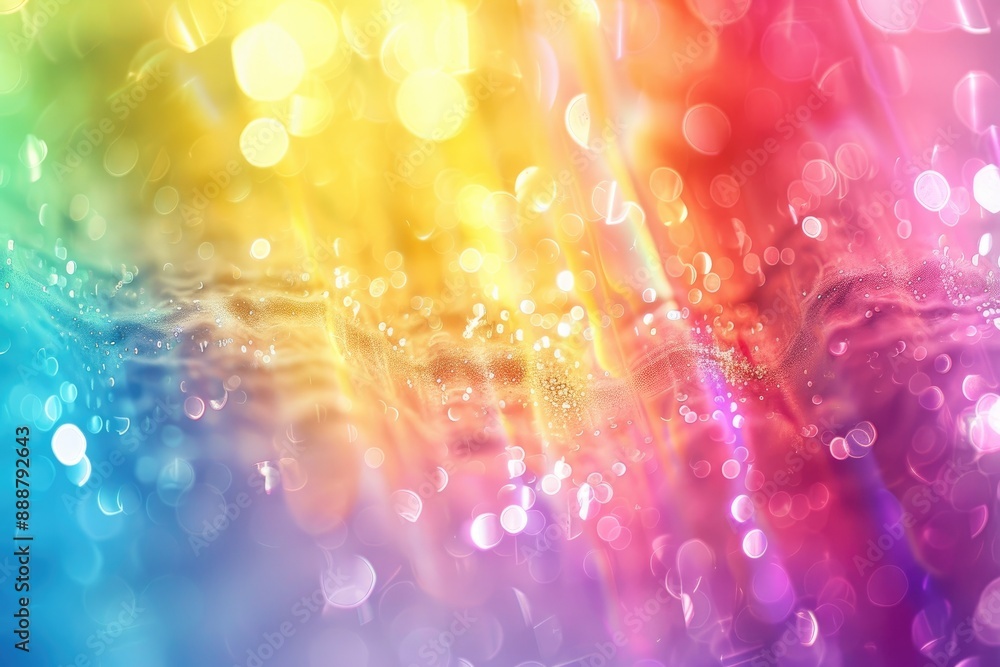 Aufkleber vibrant bokeh background with sparkles, ideal for creating a festive and enchanting atmosphere, a vi