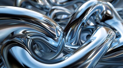 Shiny Metal Chain Close-Up