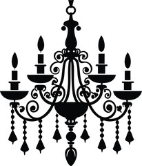 chandelier silhouette illustration chandelier, decoration,  lightbulb, candle, abstractlight, lamp, decor, ceiling, modern, luxury, 