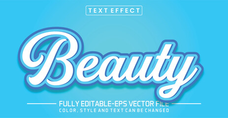 Beauty blue font Text effect editable