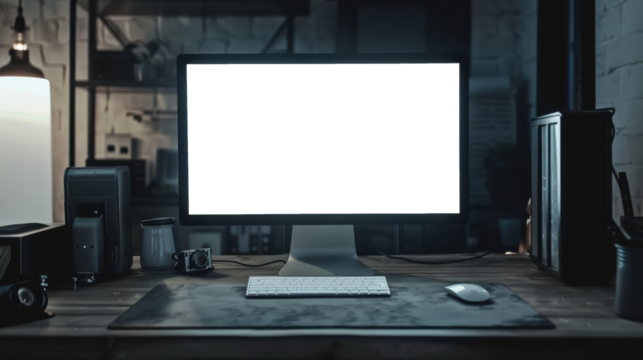 Blank PNG computer screen
