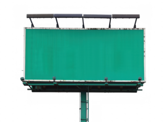 Green Billboard with Metal Frame