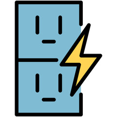 plug filled line icon