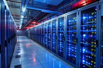 Fototapeta premium Expertise in server management, ensuring efficient operation and providing comprehensive tech solutions for optimal performance and reliability.
