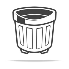 Empty flower pot icon transparent vector isolated