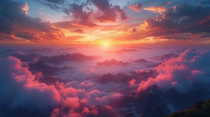 Mountain Sunrise: Nature's Early Morning Spectacle