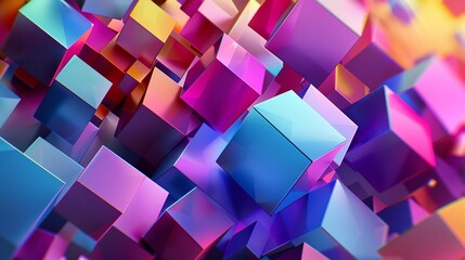 Colorful Abstract Geometric Shapes Background
