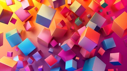 Colorful Abstract Geometric Shapes Background