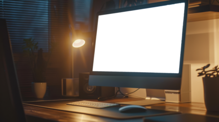 Blank PNG computer screen