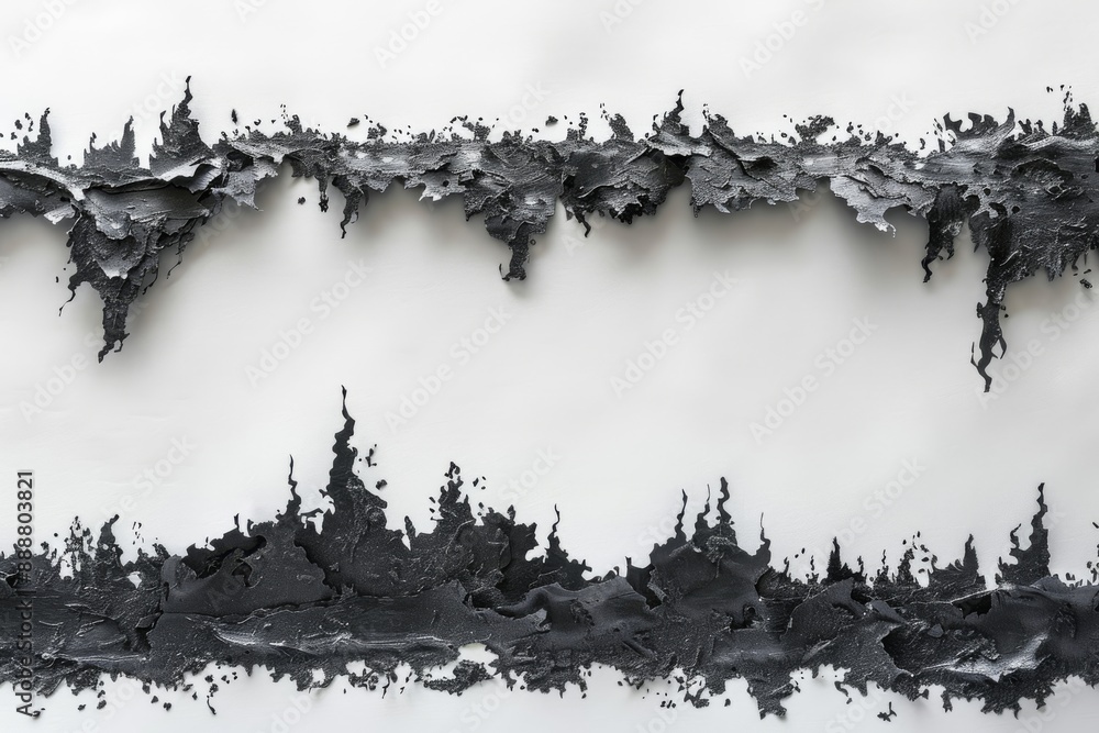 Poster elegant black and white floral pattern with subtle texture creating a visually sophisticated and art