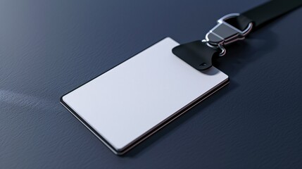 High-quality image of a blank staff ID card design for lanyard card mockups.