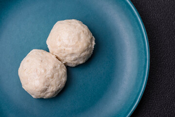 Delicious healthy steamed chicken cutlets or minced meatballs
