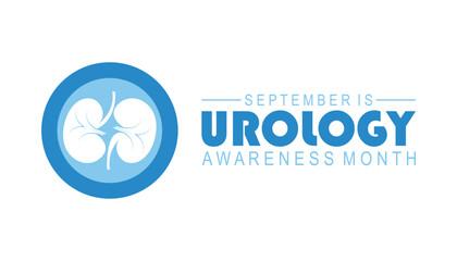 Urology awareness month is observed every year on September.Holiday concept. background, placard, banner design template Vector illustration background design.