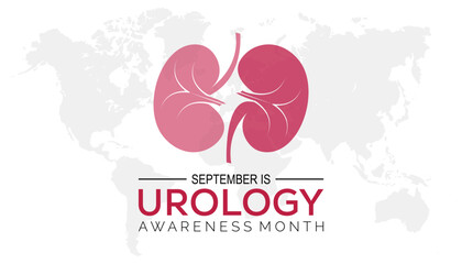 Urology awareness month is observed every year on September.Holiday concept. background, placard, banner design template Vector illustration background design.
