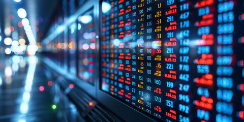 Naklejka premium Creative growing colorful candlestick forex chart on blue grid backdrop. Financial growth and stock concept. 3D Rendering.