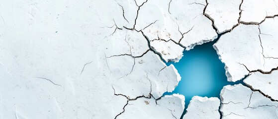 Naklejka premium There's a hole in the ice, appearing identical three times