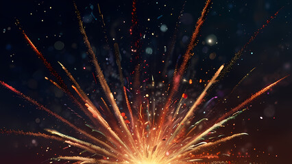 Fototapeta premium Abstract background that illustrates of an Firework explosion theme