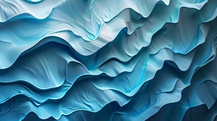 Fototapeta premium A captivating 3D abstract artwork featuring swirling organic forms in a gradient of vibrant colors.