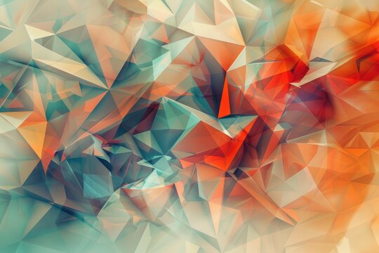 Energetic polygonal layout, AI generated