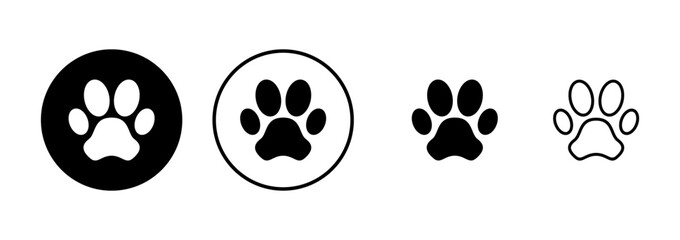 Paw icon vector isolated on white background. Paw Print icon