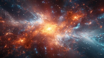 Fototapeta premium Cosmic explosion generative ai