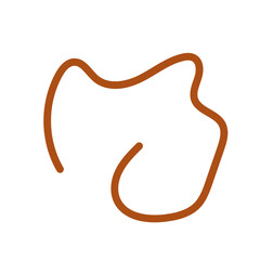 Squiggle abstract shapes vector line