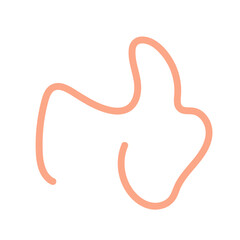Squiggle abstract shapes vector line