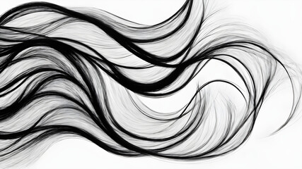 Fototapeta premium hair on a white background