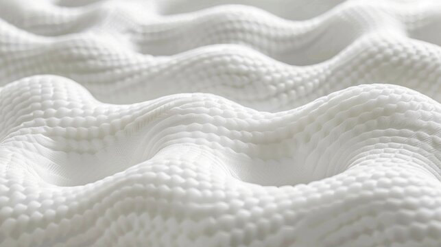 Orthopedic white mattress with cell patterns Hypoallergenic foam for spine alignment