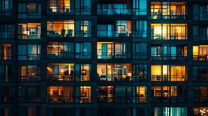 a building with many windows