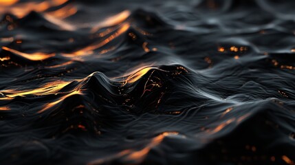 A black and orange swirl of fire and glitter generated by AI