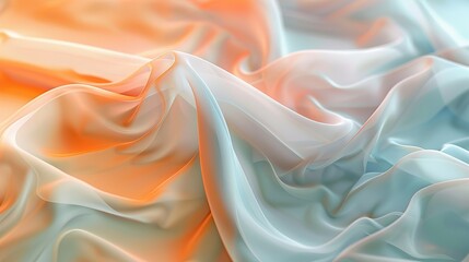 Fototapeta premium Orange And Blue Fabric Texture Close Up