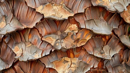 Abstract patterns in palm tree bark texture