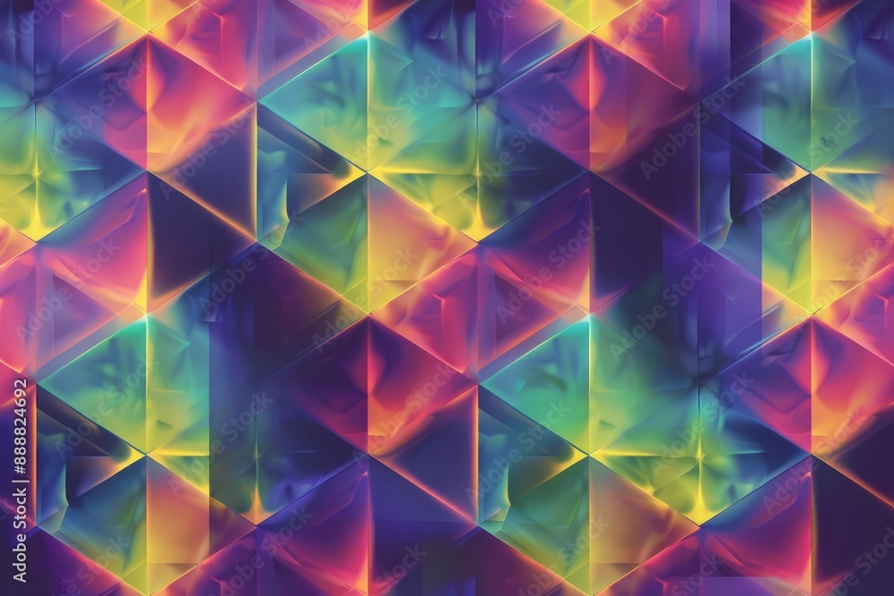Poster vibrant squares in abstract arrangement, ideal for creating visually appealing backgrounds or design