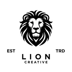 Lion head logo icon design illustration